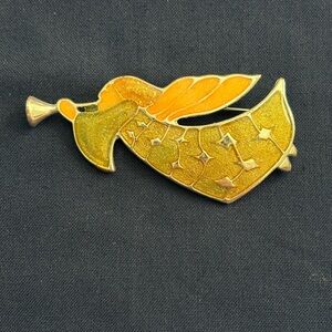 Gold & Yellow Angel Brooch